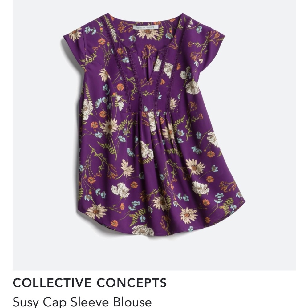 Stitchfix Purple Floral Top
